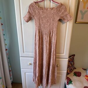 Dress Forum Blush Off-Shoulder Dress